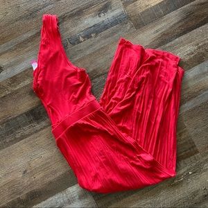 NWOT Red Cutout Jumpsuit